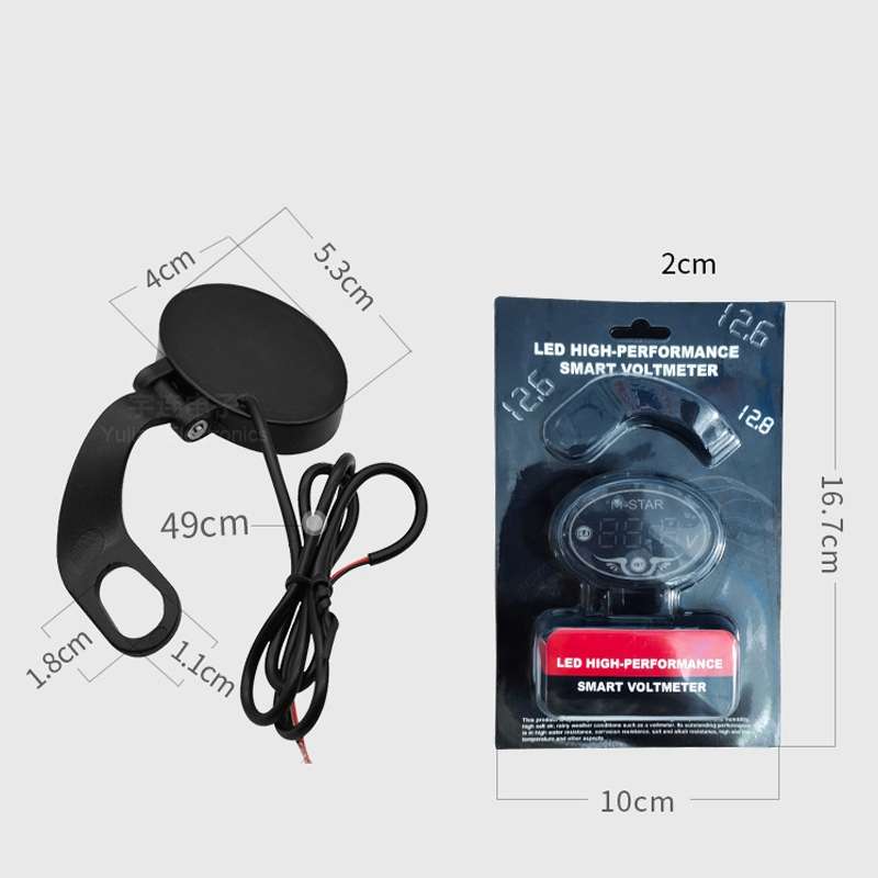 YL-M01 Motorcycle Battery Voltage Monitoring M-STAR Intelligent Voltage Meter(Blue)