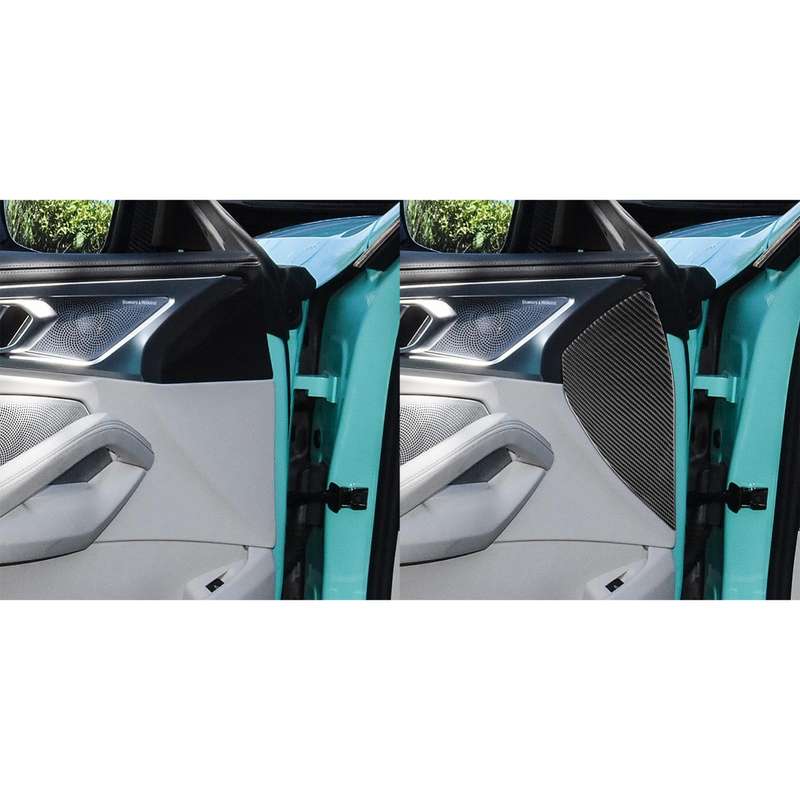 For 2019-2024 BMW 8 Series G14 2pcs Door Buffer 2 Door Stickers(Black)