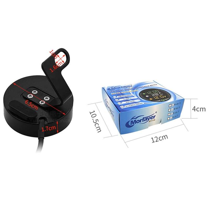 Morfayer YL-M05 5 In 1 Water Temperature Model 9-24V LED Night Vision Motorcycle Modification Instru