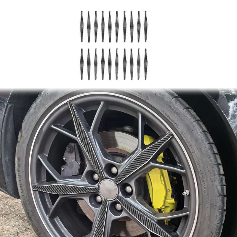 For Chevrolet Corvette C8 20pcs /Set Wheel Trim Stickers(Black)