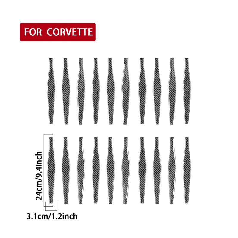 For Chevrolet Corvette C8 20pcs /Set Wheel Trim Stickers(Black)