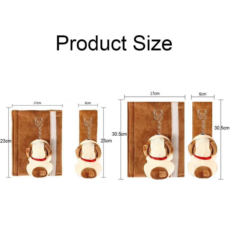 002 Cute Cartoon Thicked Seat Belt Anti-Strangled Protective Cushion, Length: 23cm (Bear)