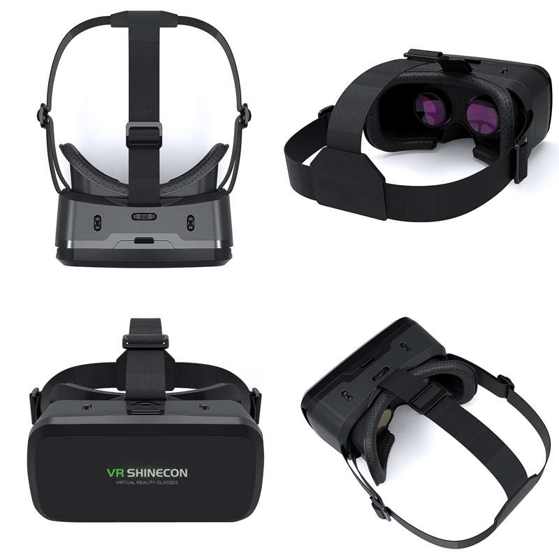 VR SHINECON G06A+B03 Handle Mobile Phone VR Glasses 3D Virtual Reality Head Wearing Gaming Digital G