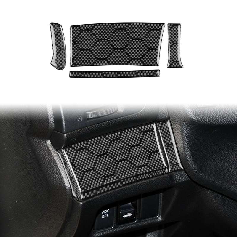 For Infiniti G37/G25/Q60 4pcs /Set Left-hand Drive Steering Wheel Button Left Cover Sticker(Black)