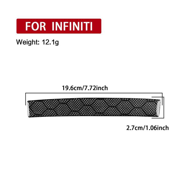 For Infiniti G37/G25/Q60 CD Panel Lower Decorative Strip Sticker(Black)