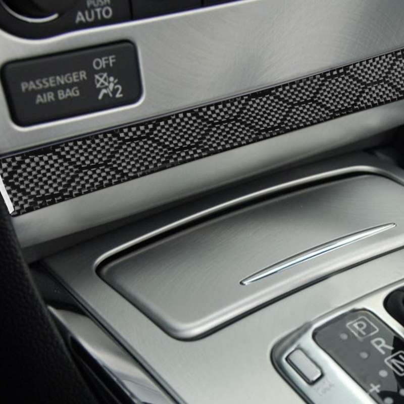 For Infiniti G37/G25/Q60 CD Panel Lower Decorative Strip Sticker(Black)