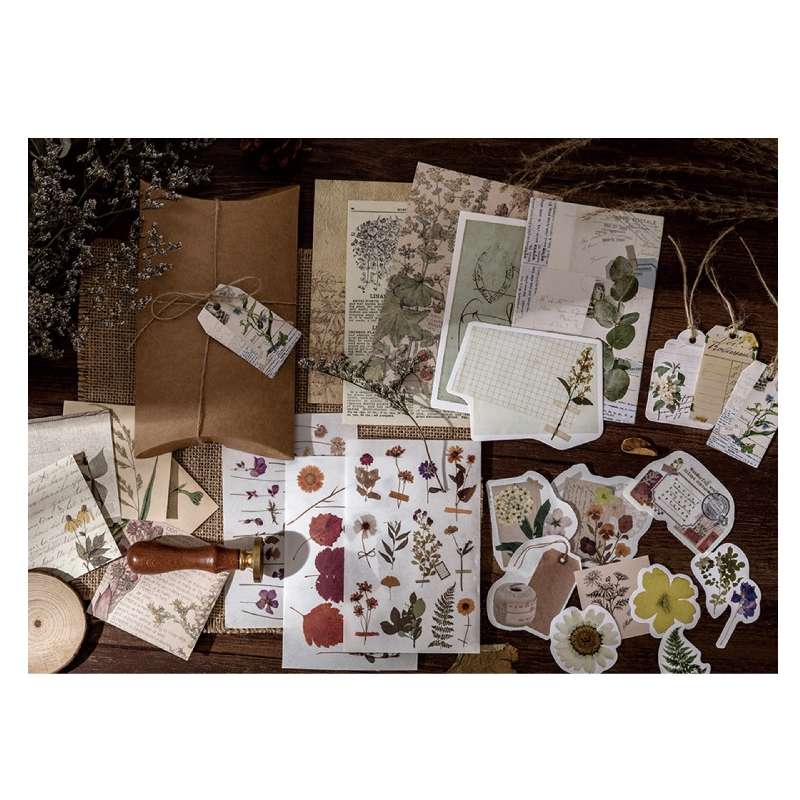 2sets 30 In 1 Vintage Collection Room Series Handbook Stickers Notes Packet(Mountains and Raw Moon N