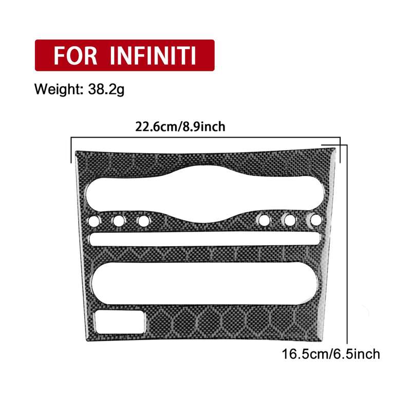 For Infiniti G35/G37/G25/Q60 Console CD AC Switch Panel B Model Sticker(Black)
