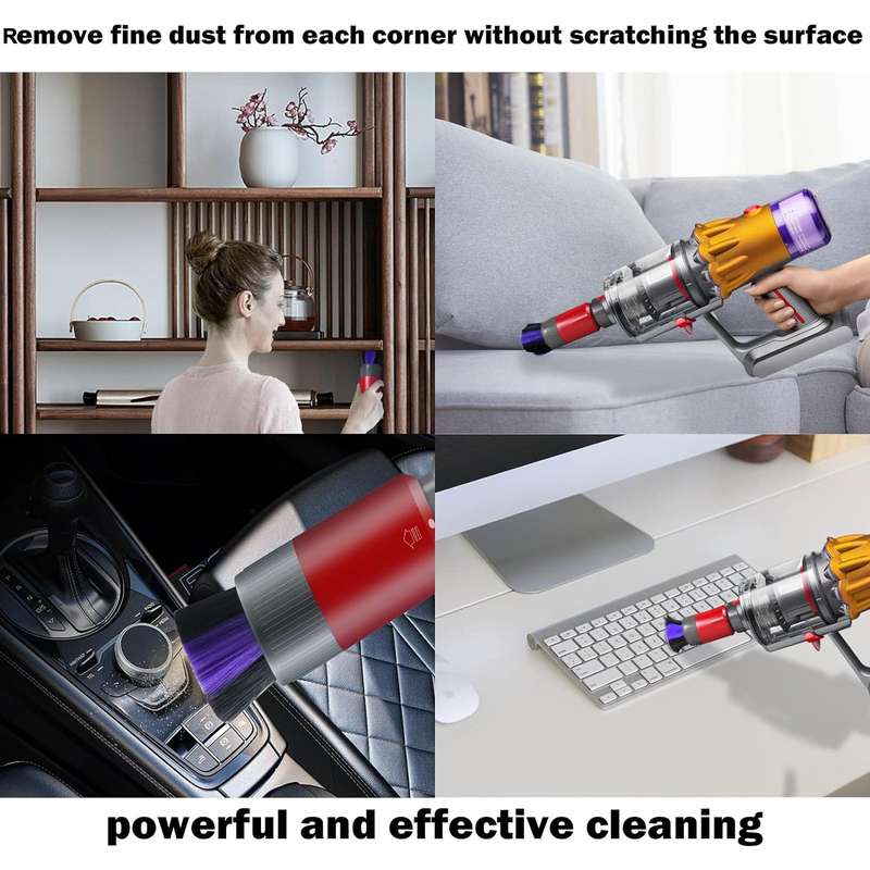 For Dyson Vacuum Cleaner V7 V8 V10 V11 V15 Non-marking Soft Bristle Dusting Brush