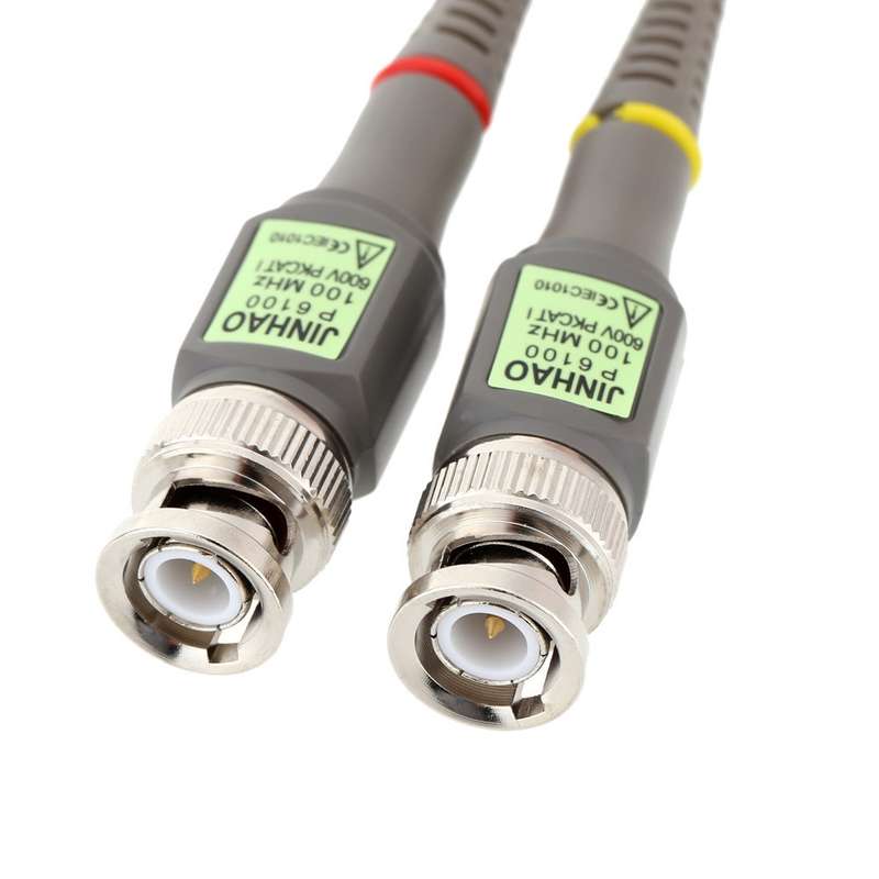 2pcs P6100 Oscilloscope Probe DC-100MHz BNC Connectors Scope Clip Probe