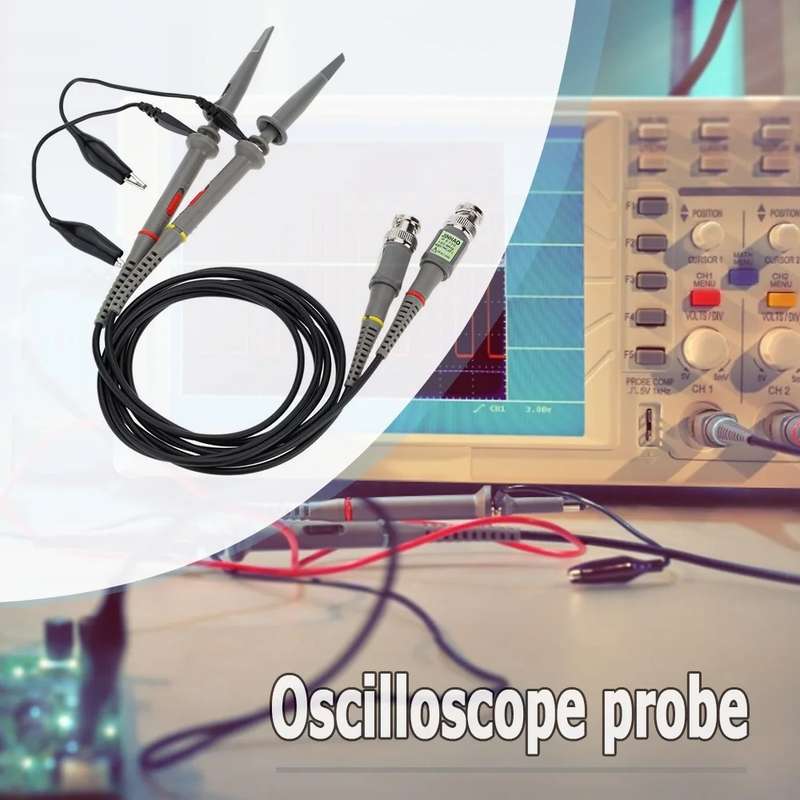 2pcs P6100 Oscilloscope Probe DC-100MHz BNC Connectors Scope Clip Probe
