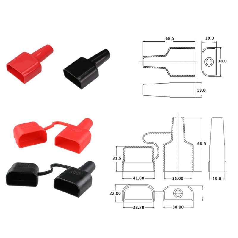 SG50A 600V UPS Power Connector Joint PVC Rubber Sleeve, Specification: First Generation Black