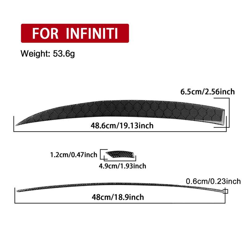 For Infiniti G35/G37/G25/Q60 3pcs /Set Left-hand Drive Air Outlet Sticker(Black)