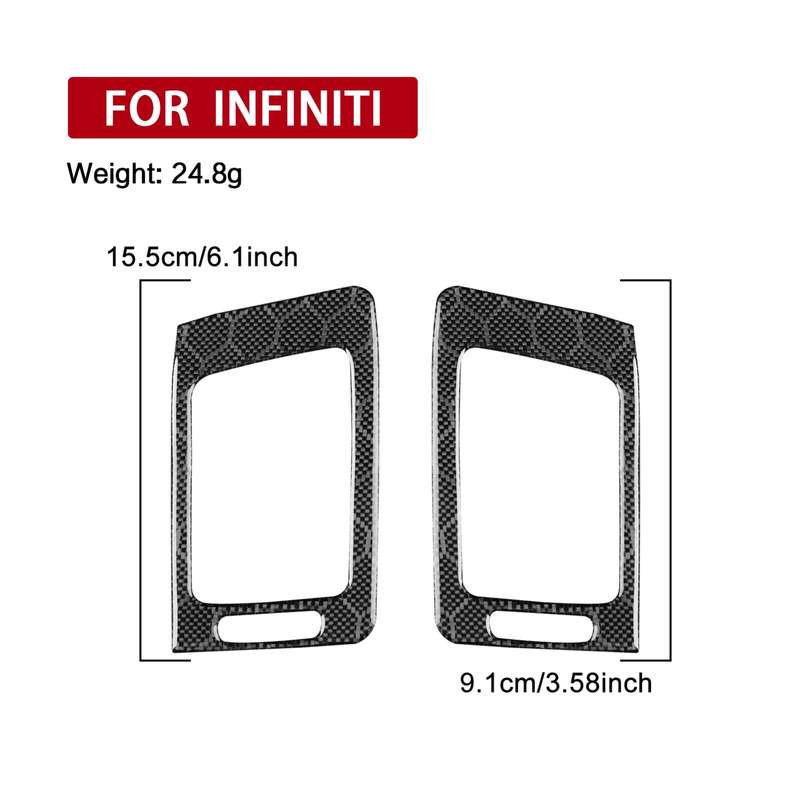 For Infiniti G35/G37/G25/Q60 2pcs /Set Universal Air Outlet Sticker For Left And Right Driving(Black