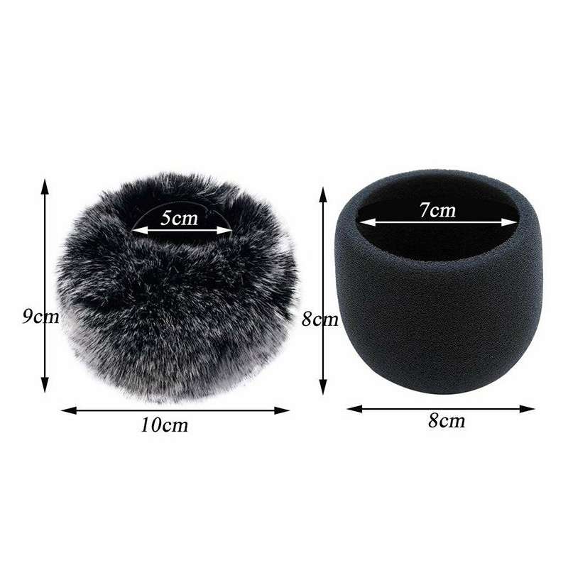 For Blue Yeti Pro Anti-Pop and Windproof Sponge/Fluffy Microphone Cover, Color: Black Hair