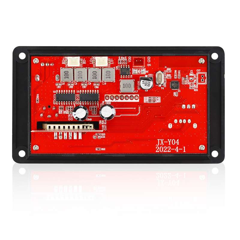 JX-Y04 12V 50W Color Screen Bluetooth Decoding Board,Support FM / Call / Recording, Color: Black Whi