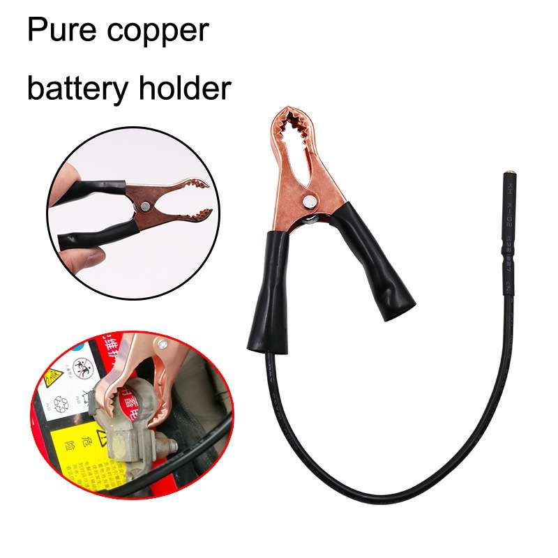 Pure Copper Battery Holder Car Leakage Detection Tool Measuring Leakage(Black)