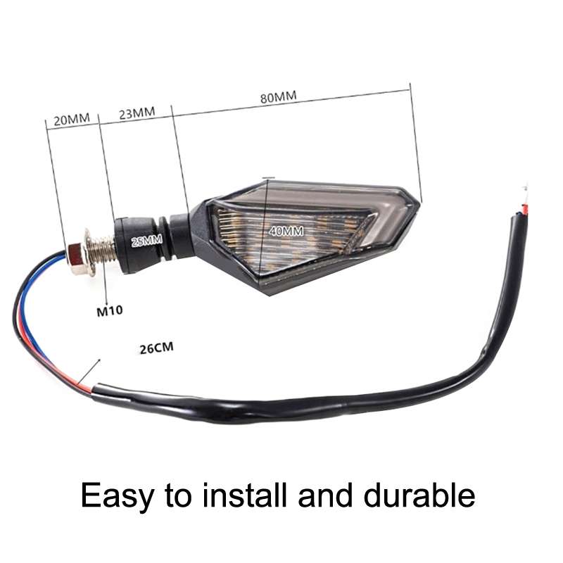 MK-236 4pcs 22LED Motorcycle V Line Two Color Turning Light Signal Angle Light(Yellow White)