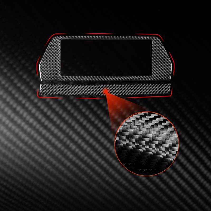 For 2019-2024 BMW 8 Series G14 Right-hand Drive 2pcs /Set Navigation Screen Frame Sticker(Red)