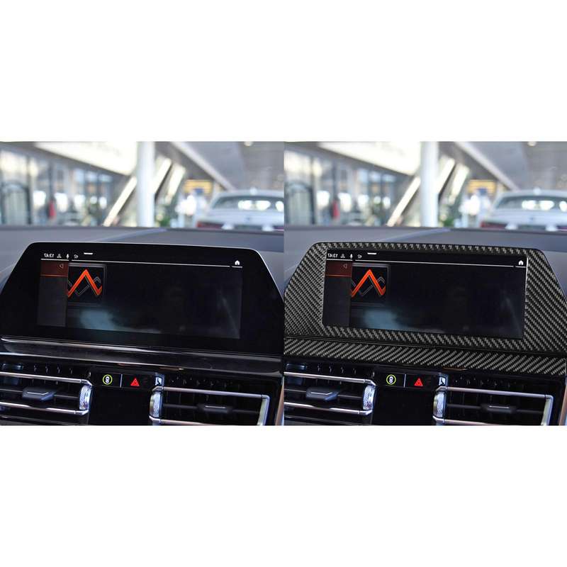 For 2019-2024 BMW 8 Series G14 Right-hand Drive 2pcs /Set Navigation Screen Frame Sticker(Red)