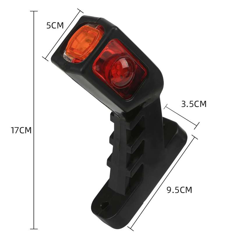 MK-216 1pair 12-24V 9LED Side Marker Lighting Outline Marker Truck Light Trailer Side Marker Lights(