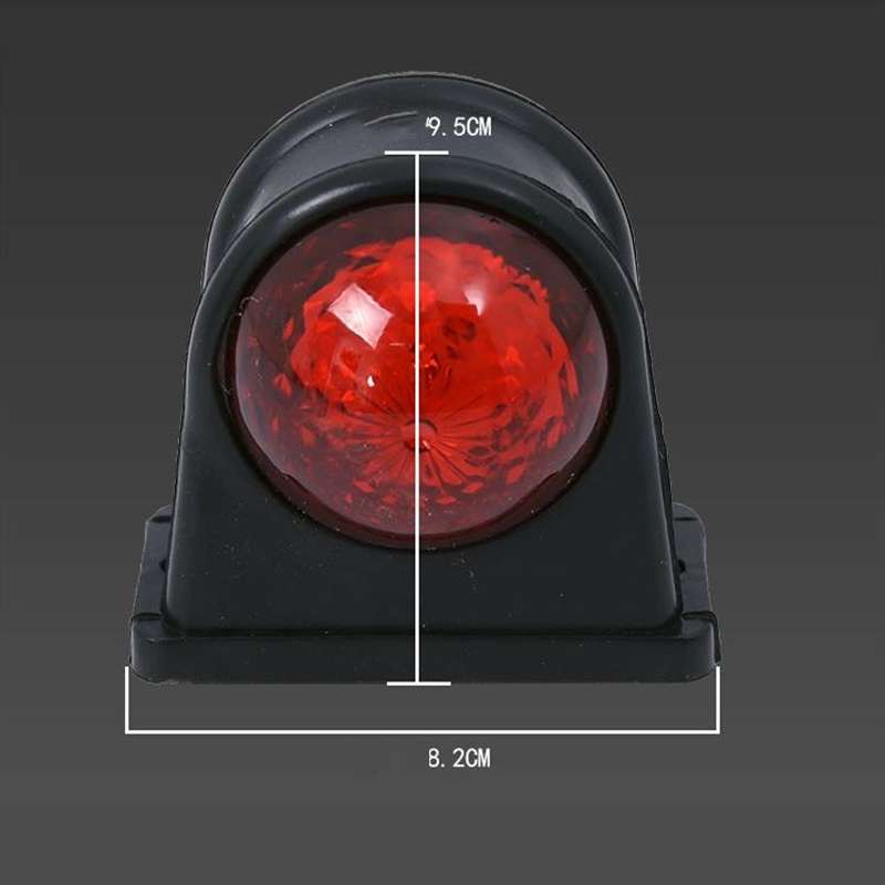 MK-249 10-30V 8LEDs Red And White Truck Round Side Light(Red White)