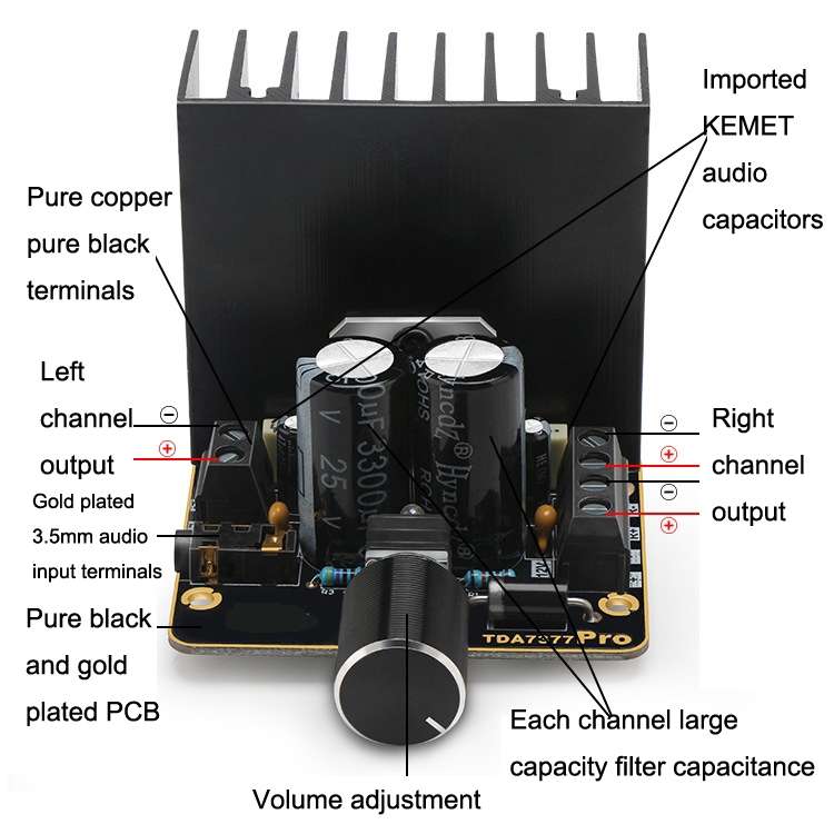 TDA7377 DIY Speaker Power Amplifier Module 12V Dual Channel Stereo 30Wx2 Car Power Amplifier Board