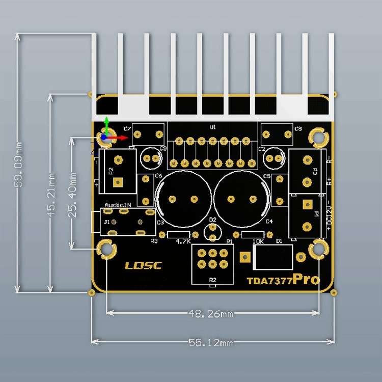 TDA7377 DIY Speaker Power Amplifier Module 12V Dual Channel Stereo 30Wx2 Car Power Amplifier Board