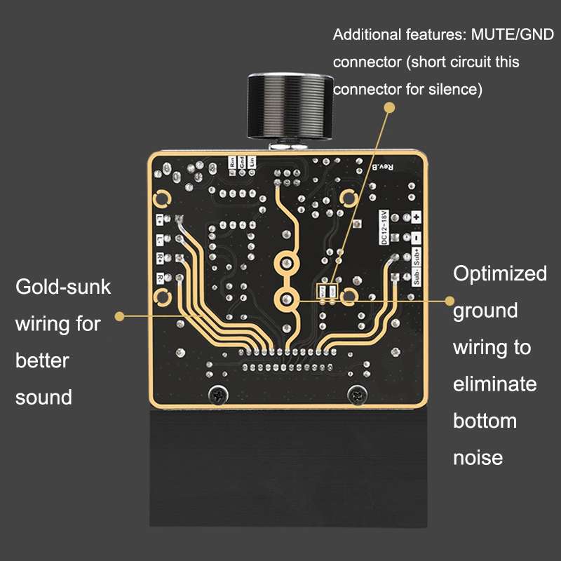 TDA7850 Amplifier Board 2.1 Channel 2x80W Car AB Type Amplifier Module DIY High Power 120W Bass