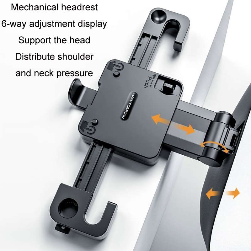 A09 5D Car Universal Adjustment U-shaped Memory Foam Headrest, Color: With Phone Holder