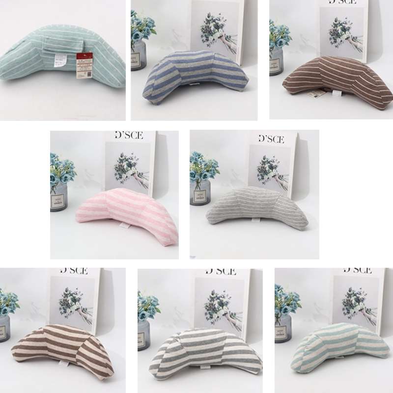 2pcs Children Neck Headrest Comfortable Shoulder Cover Car Neck Guard Pillow(Gray Strip)