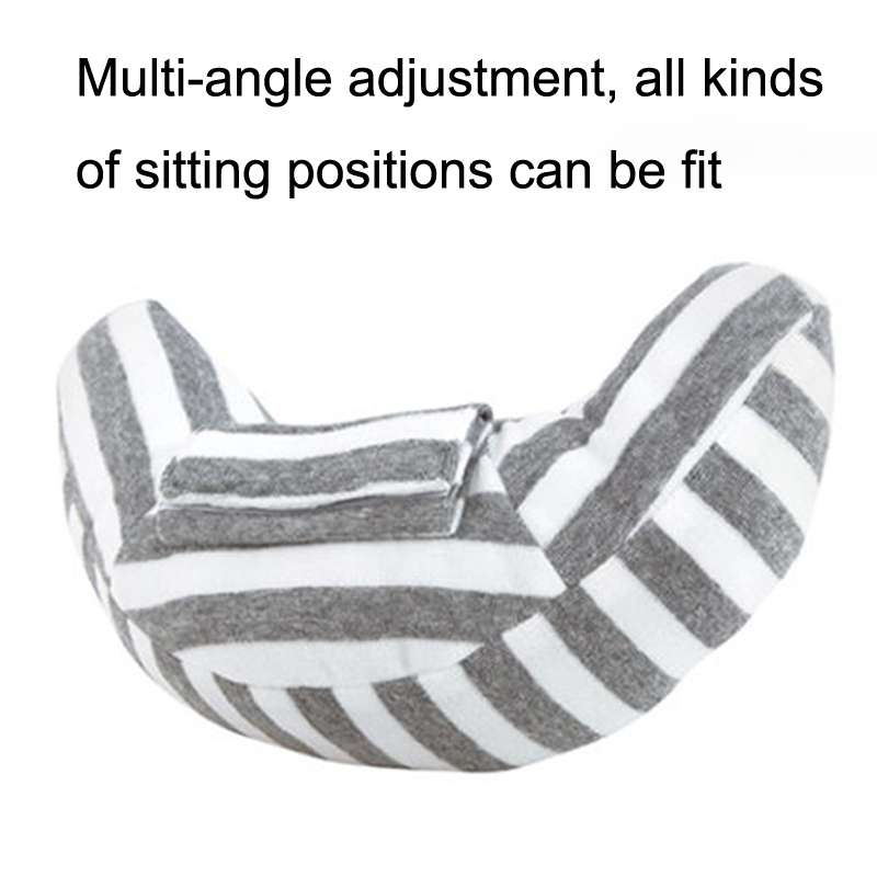 2pcs Children Neck Headrest Comfortable Shoulder Cover Car Neck Guard Pillow(Gray Strip)