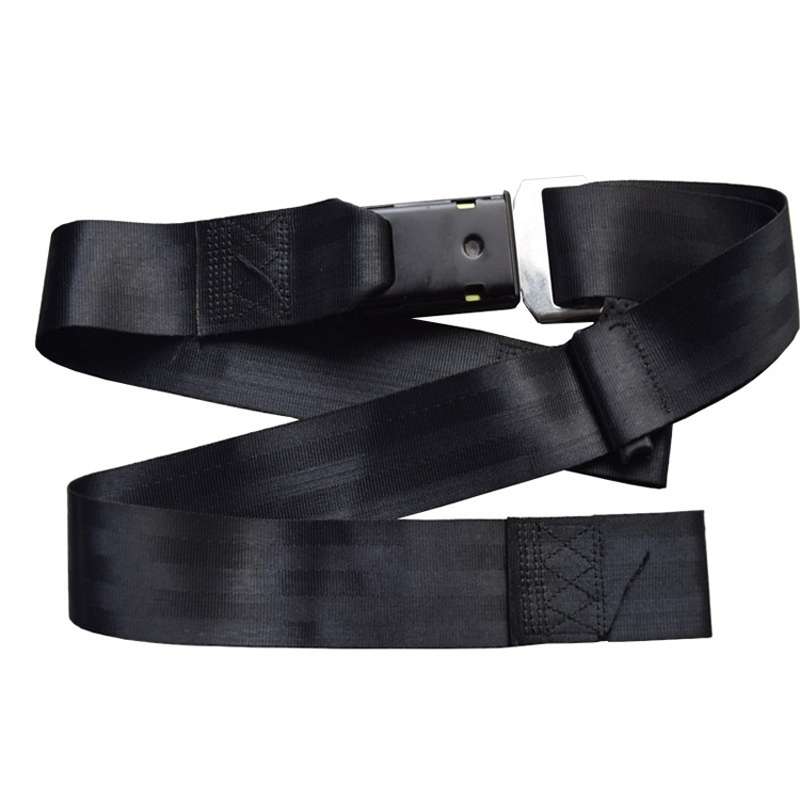 2pcs B7 Free Installation Motorcycle / Stretcher / Electric Wheelchair Seat Belt(Black)