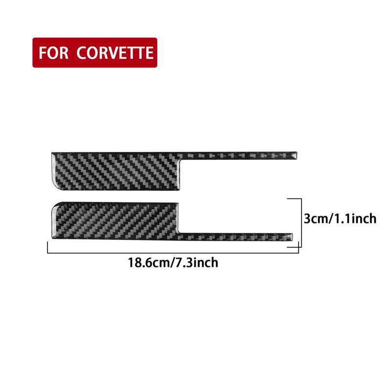 For Chevrolet Corvette C8 2pcs /Set Car Door Lock Switch Sticker(Black)