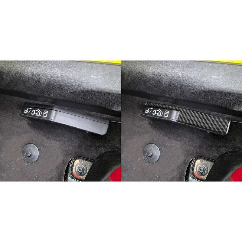 For Chevrolet Corvette C8 2pcs /Set Car Door Lock Switch Sticker(Black)