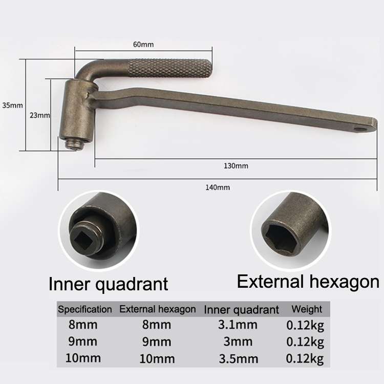 Valve Gongs / Valve Screw Spanner / Motorbike Valve Screw Adjustment Tool(8mm hexagonal / 3.1mmmm Sq
