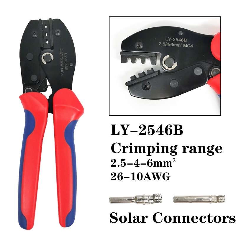 Photovoltaic Connector Crimping Pliers Solar Panel Installation Tools, Model: LY-2546b