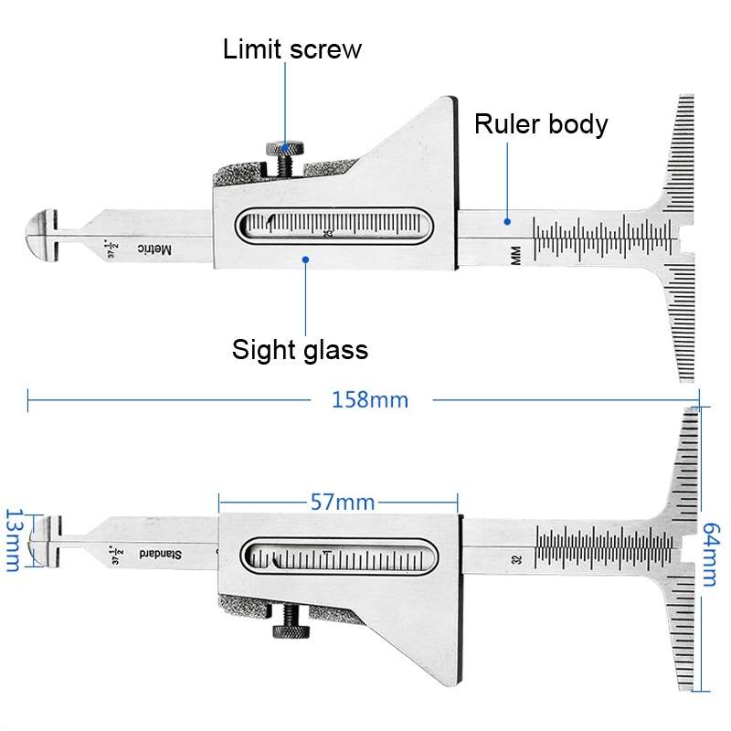 Wrong Side Ruler for Weld Seam Welding Gauge