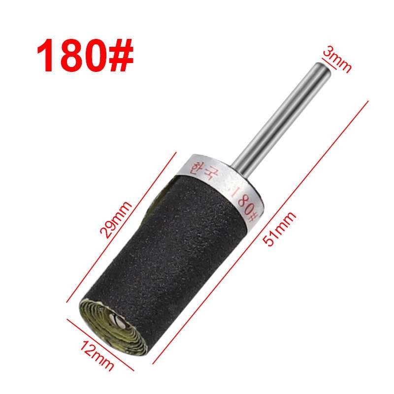 10pcs 3mm Handle Mirror Polishing Paper Stick, Mesh: 180