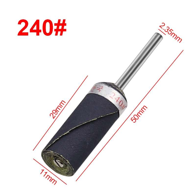 10pcs 3mm Handle Mirror Polishing Paper Stick, Mesh: 240
