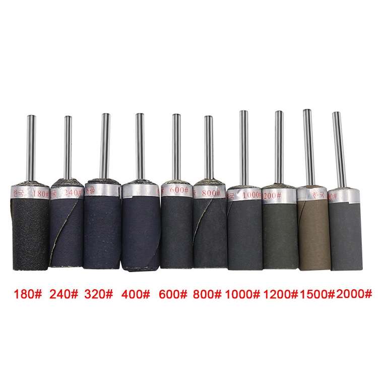10pcs 3mm Handle Mirror Polishing Paper Stick, Mesh: 240