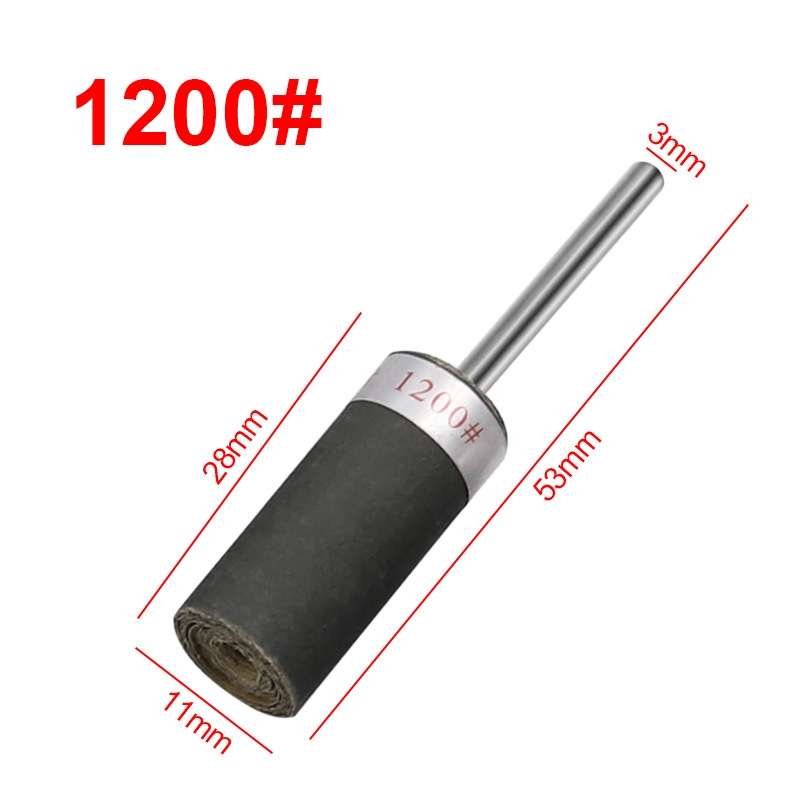10pcs 3mm Handle Mirror Polishing Paper Stick, Mesh: 1200