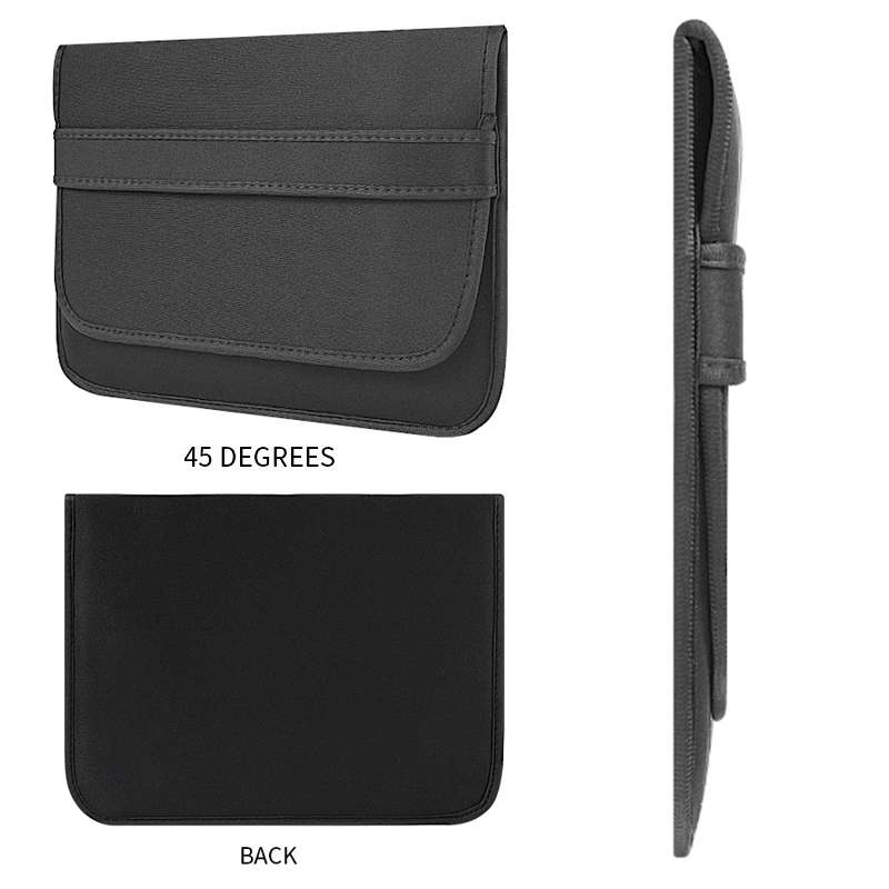 13 Inch Neoprene Laptop Lining Bag Horizontal Section Flap Clutch Bag(Purple)