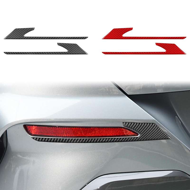For 2019-2024 BMW 8 Series G14 Left and Right Drive 2pcs /Set Rear Fog Light Eyebrow Sticker(Black)