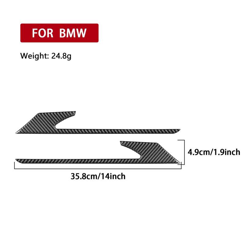 For 2019-2024 BMW 8 Series G14 Left and Right Drive 2pcs /Set Rear Fog Light Eyebrow Sticker(Black)