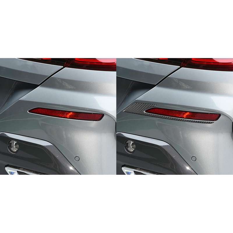 For 2019-2024 BMW 8 Series G14 Left and Right Drive 2pcs /Set Rear Fog Light Eyebrow Sticker(Black)