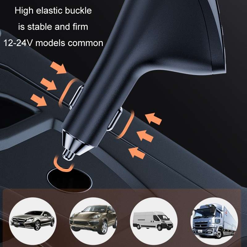 Car Charger Multifunctional Digital Display QC Charging Cigarette Lighter Adapter, Model: AAC Dual U