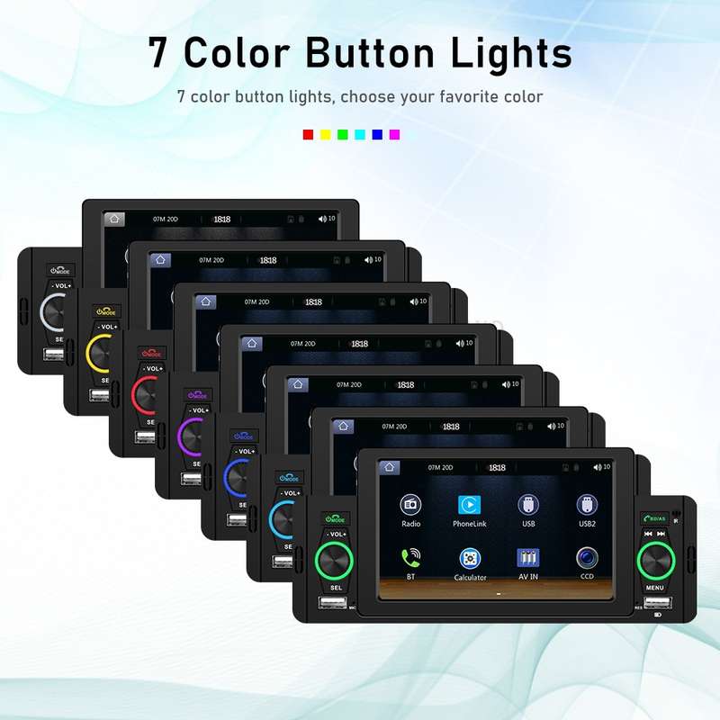 A3107 5 inches Car MP5 Wired CarPlay Universal Bluetooth Player With Microphone, Style: Standard+ 4