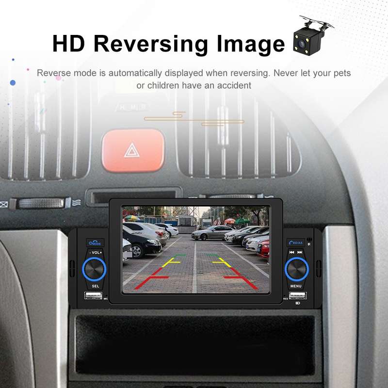 A3107 5 inches Car MP5 Wired CarPlay Universal Bluetooth Player With Microphone, Style: Standard+ 4