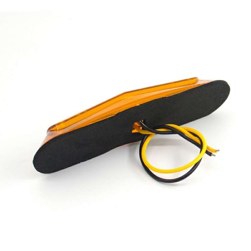 4pcs MK-162 6LED Light Guide Side Light 10-30V Trailer Side Tail Light(Yellow)